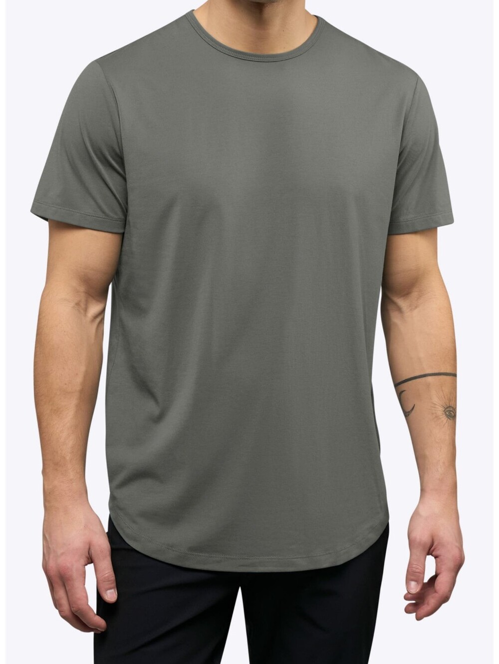 Cuts Clothing Men's Crew Neck T-Shirt Size M - Olive / Gray Pyre